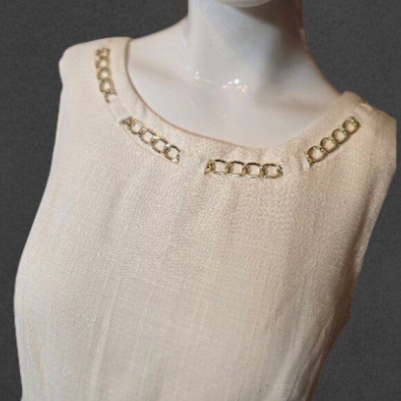 Professional Desk to Dinner LIZ CLAIBORNE White Sleeveless Dress NWT sz 8 - Picture 4 of 8